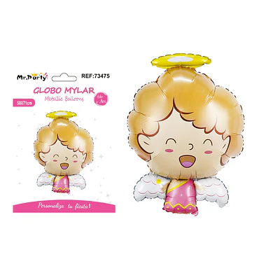 Globo metálico ángel rosado 50*71cm