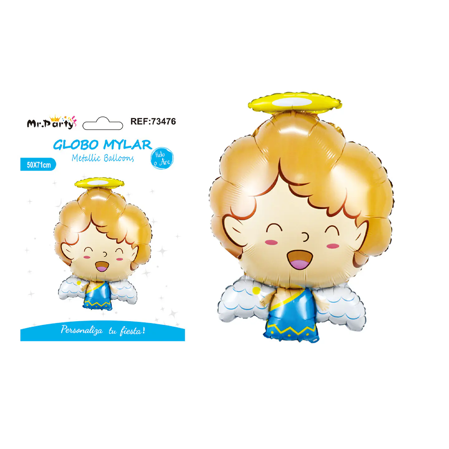 Globo metálico ángel azul 50*71cm 1