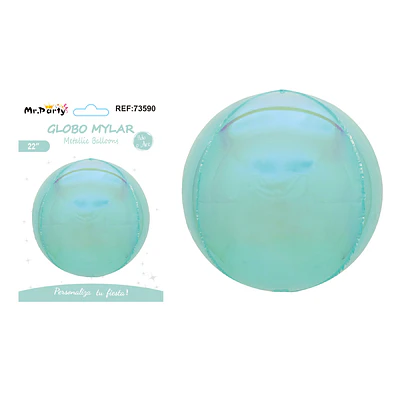 Globo metálico esfera 4D azul 22 pulgadas