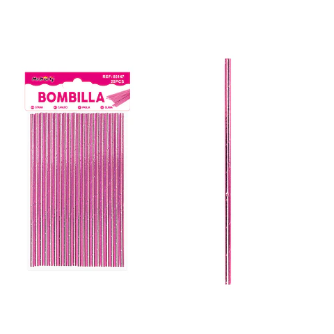 Bombillas de papel rosado 20pcs