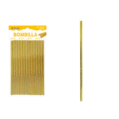 Bombillas de papel dorado 20pcs