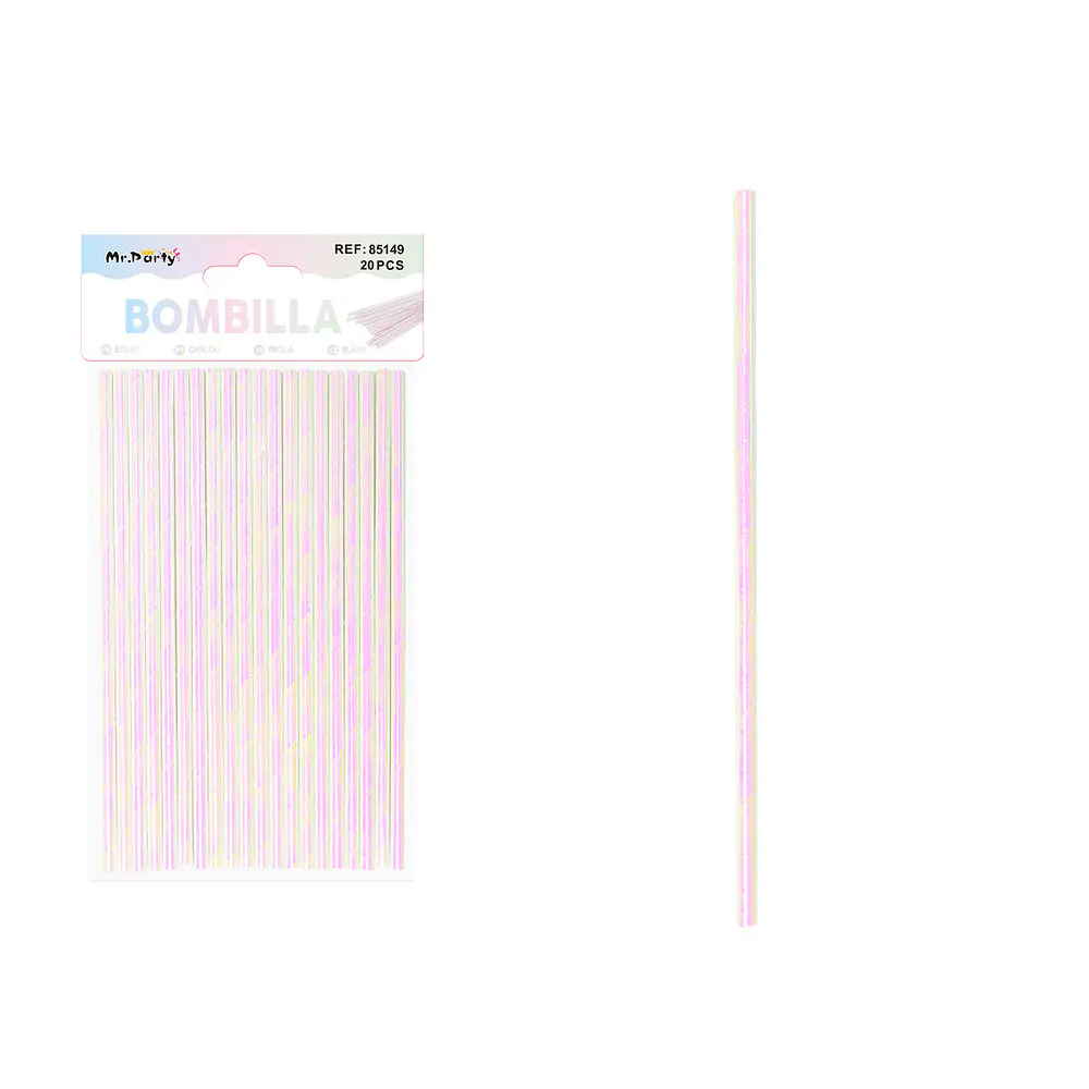 Bombillas de papel multicolores 20pcs
