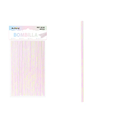 Bombillas de papel multicolores 20pcs