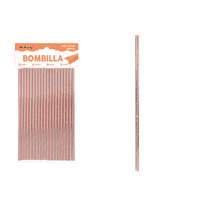 Bombillas de papel rosado dorado 20pcs