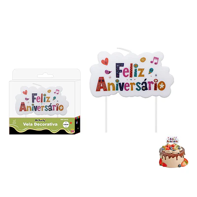 Velas de Feliz Aniversario 8*4.5cm
