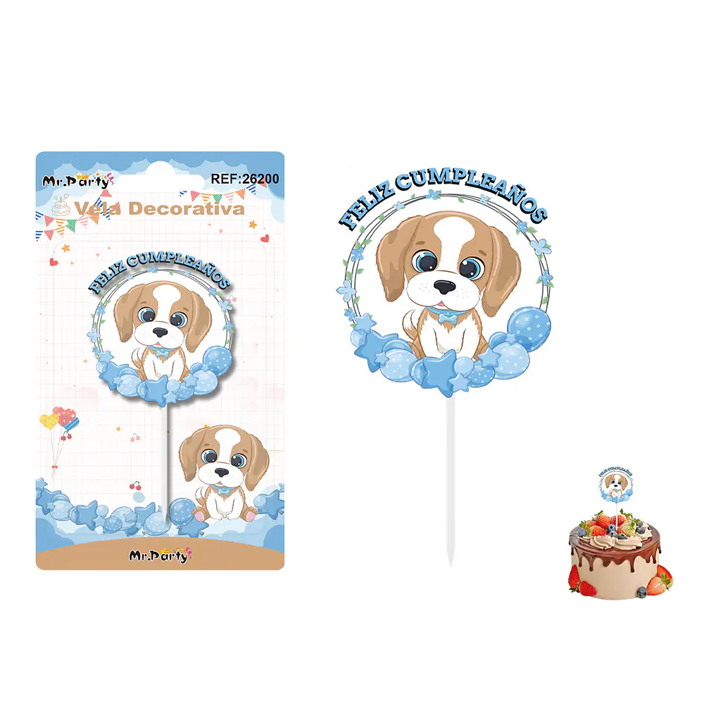 Vela decorativa de perro 5.9*6.3cm