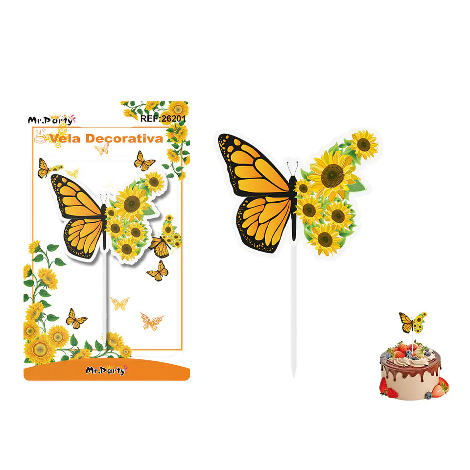 Vela decorativa de mariposa 6.4*5.1cm 1
