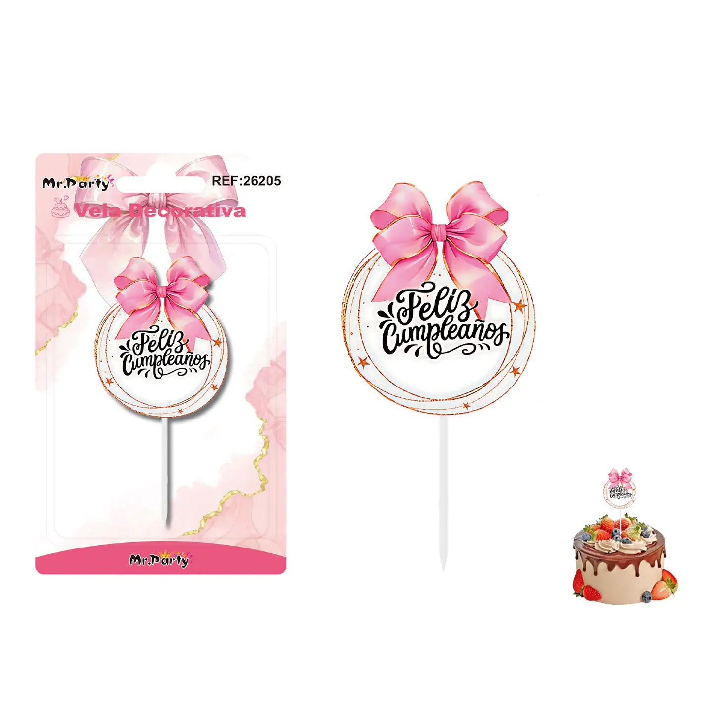 Vela decorativa de lazo 5.4*6.5cm 1