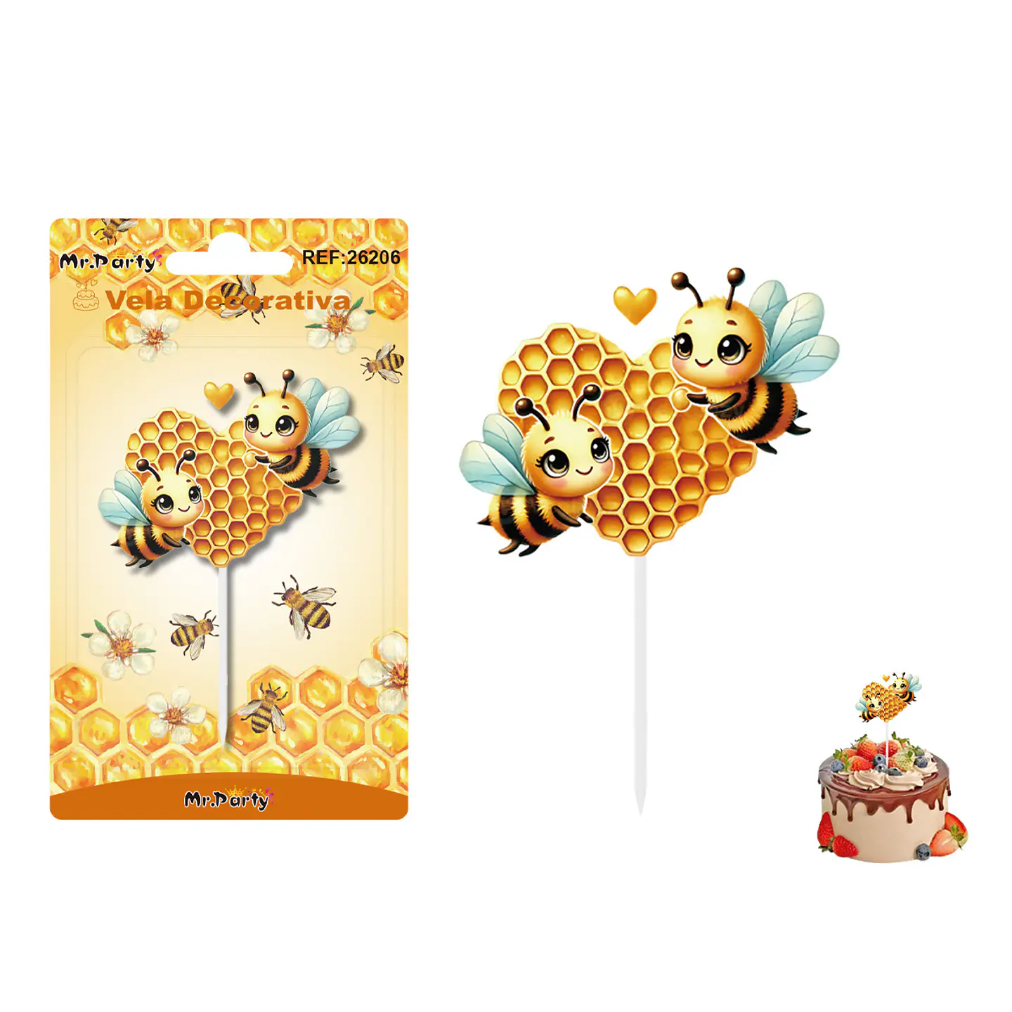 Vela decorativa de abeja 6.5*4.9cm 1