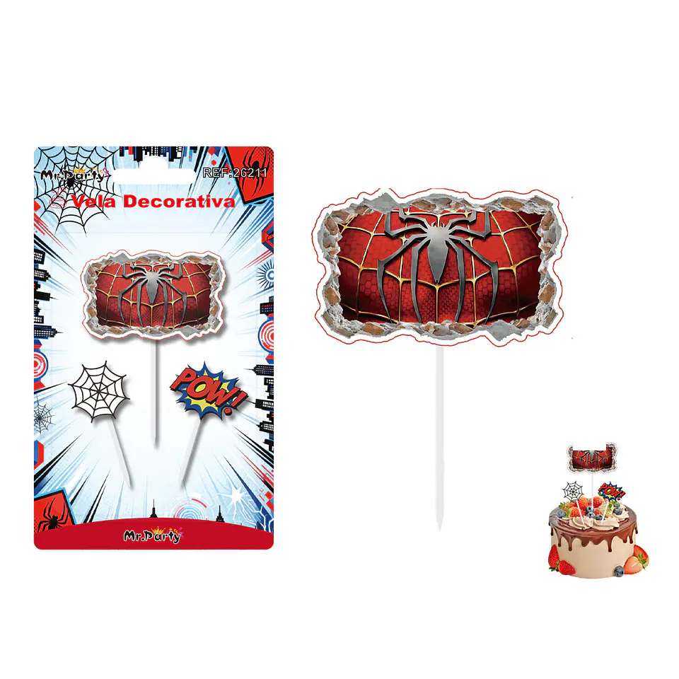 Vela decorativa de araña 4.5*3cm 3pcs 1