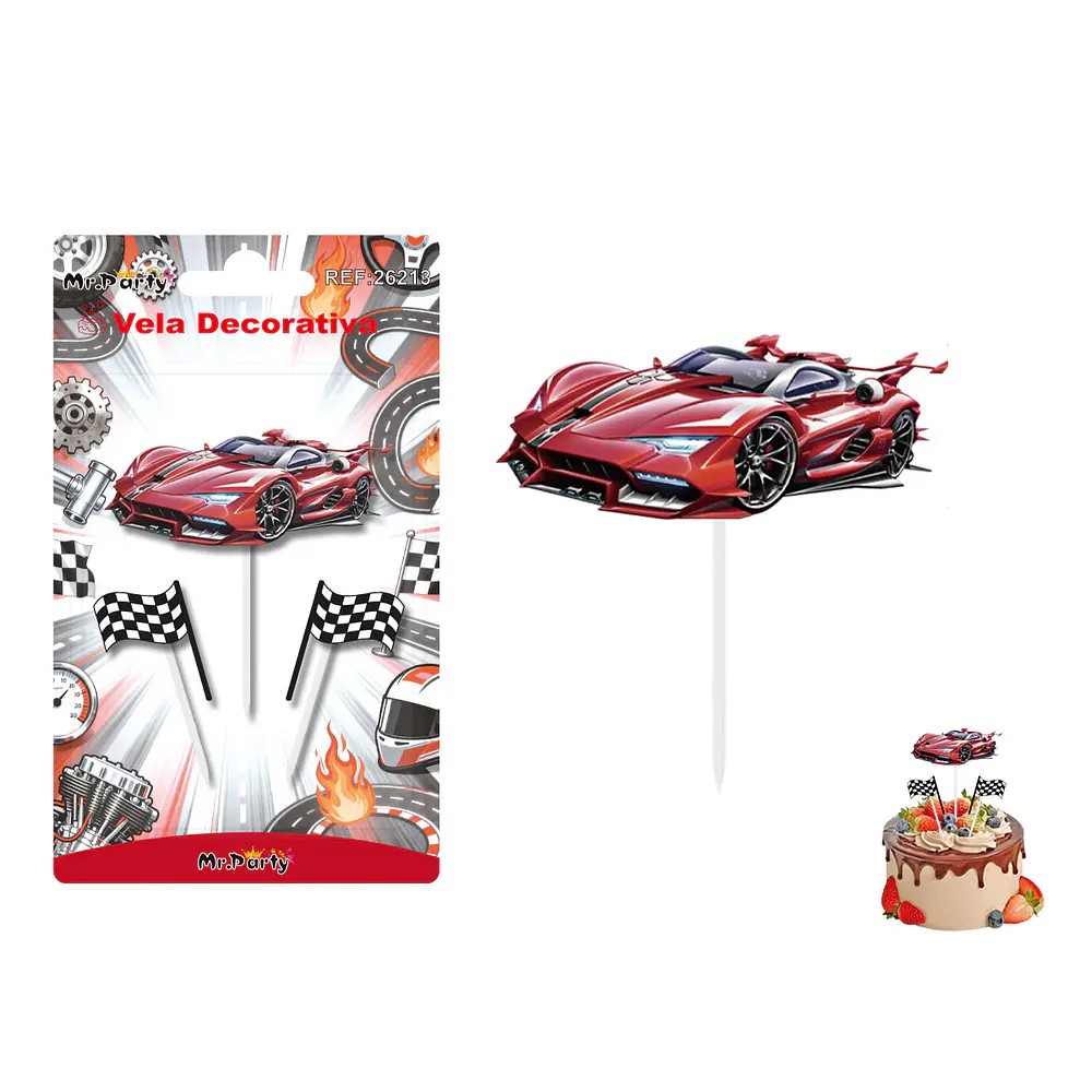 Vela decorativa de auto 5.1*2.1cm 3pcs