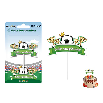 Vela decorativa de fútbol 6.5*3.9cm