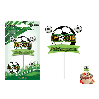 Vela decorativa de fútbol 6.5*5cm
