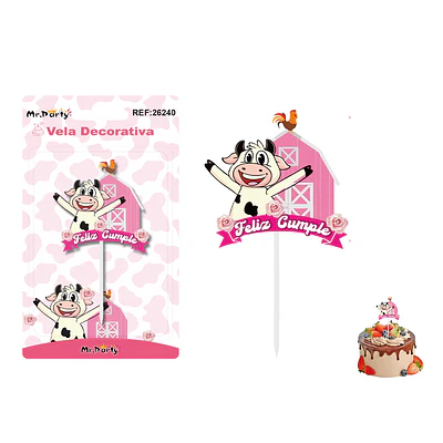 Vela decorativa de granja 6.2*6.4cm