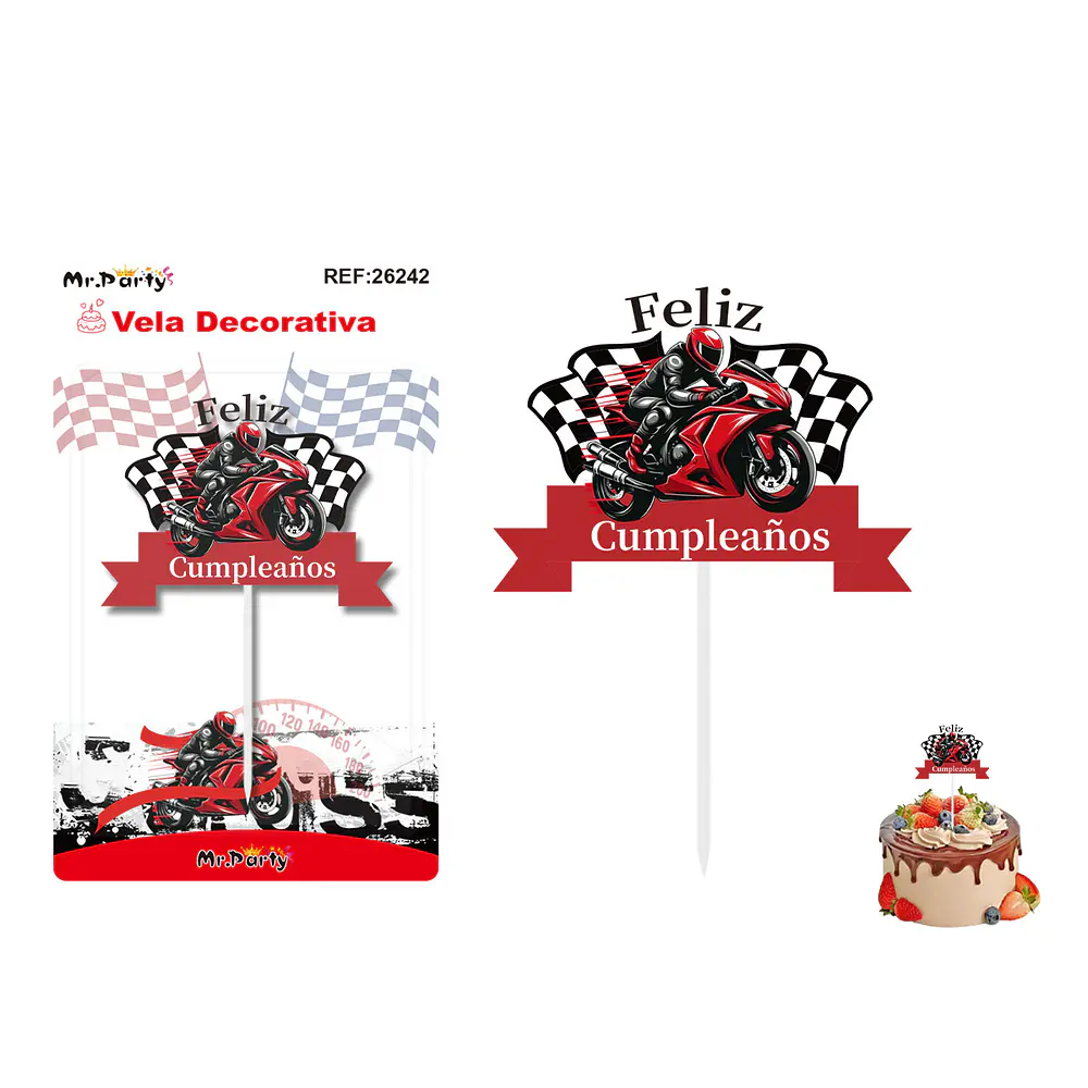 Vela decorativa de auto de carrera 6.3*4.1cm