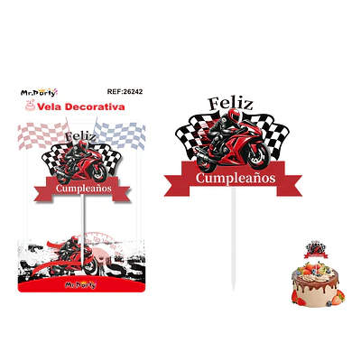 Vela decorativa de auto de carrera 6.3*4.1cm