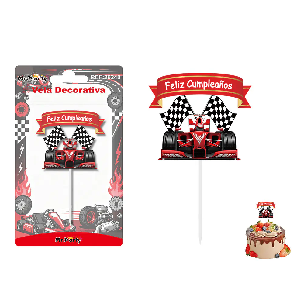 Vela decorativa de auto de carrera 5.5*6.5cm