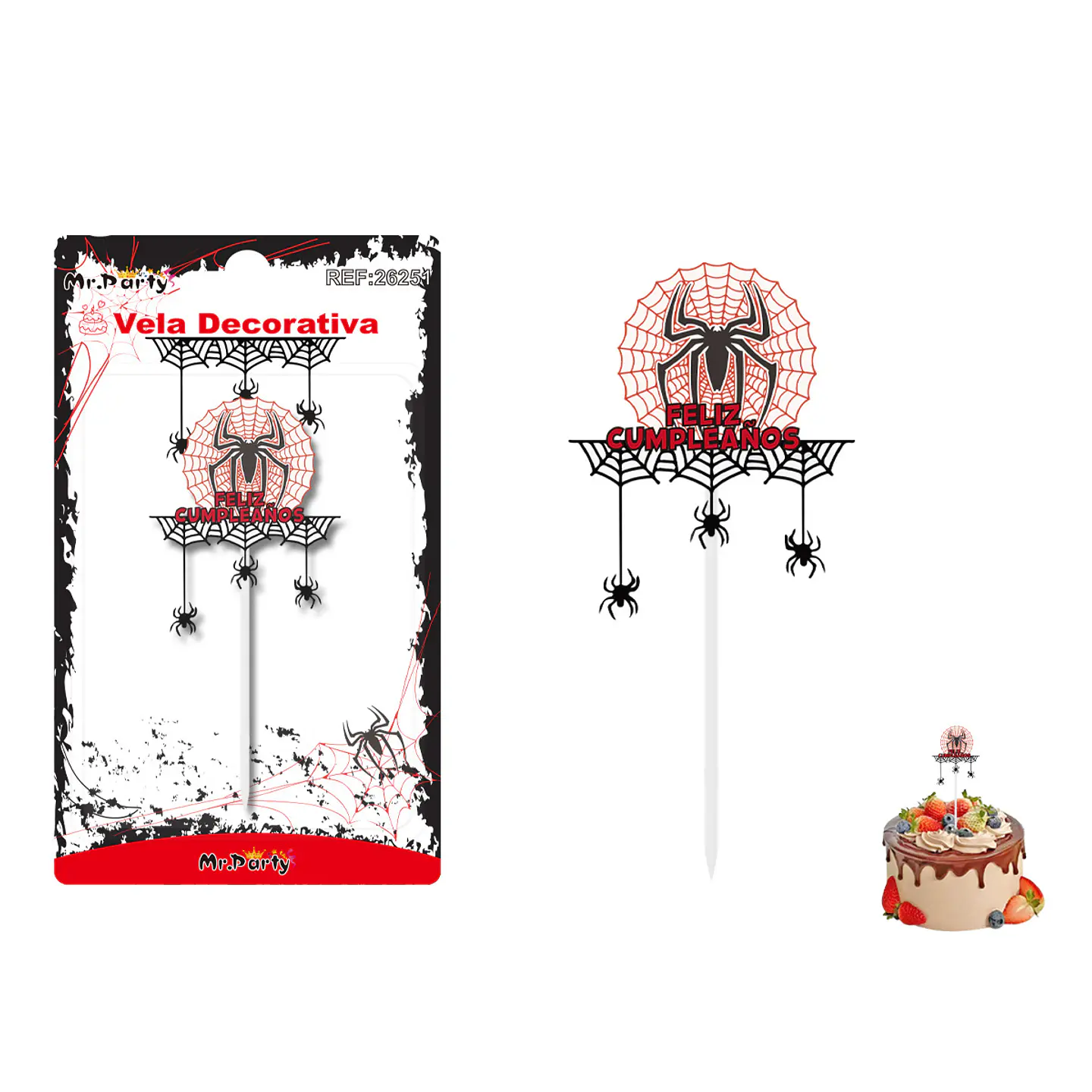 Vela decorativa de telaraña 5.2*6.5cm 1