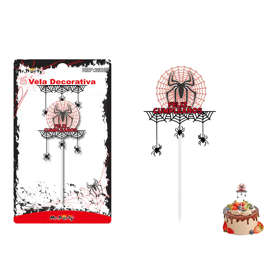 Vela decorativa de telaraña 5.2*6.5cm 1