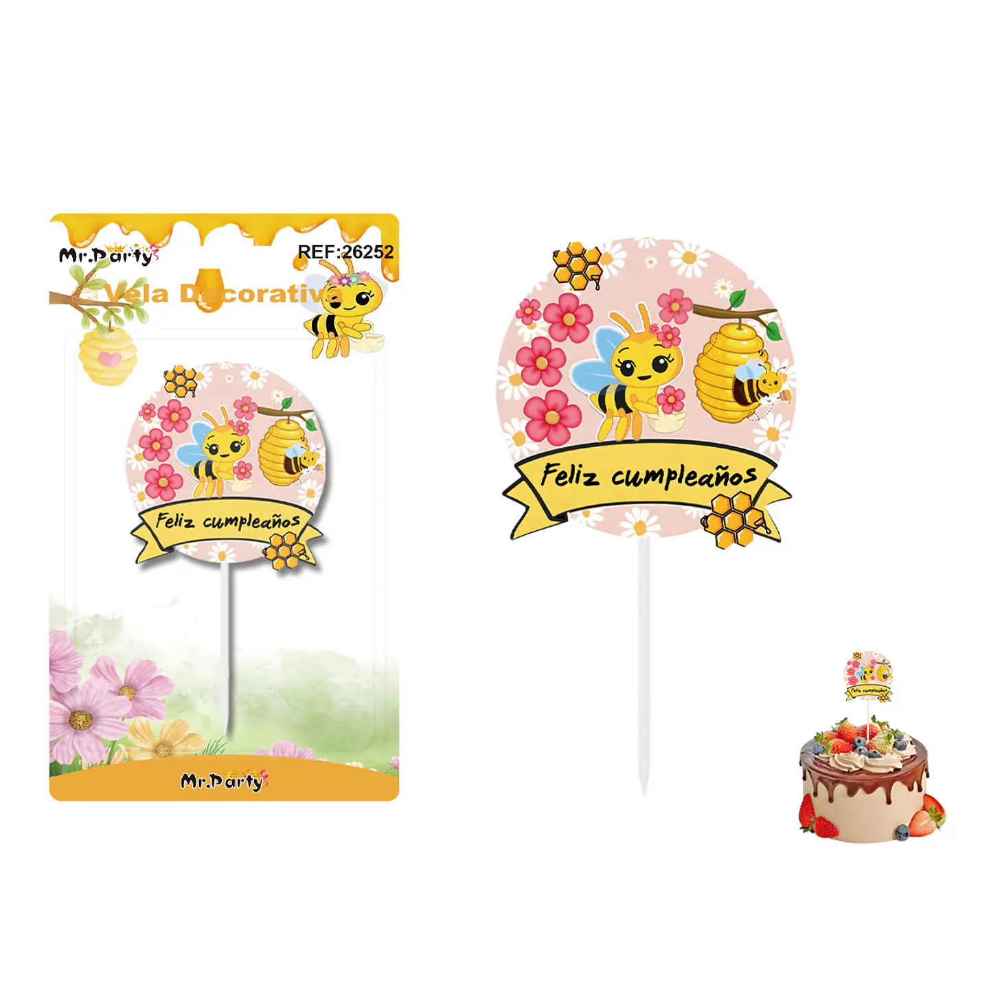 Vela decorativa de abeja 6*6.2cm 1