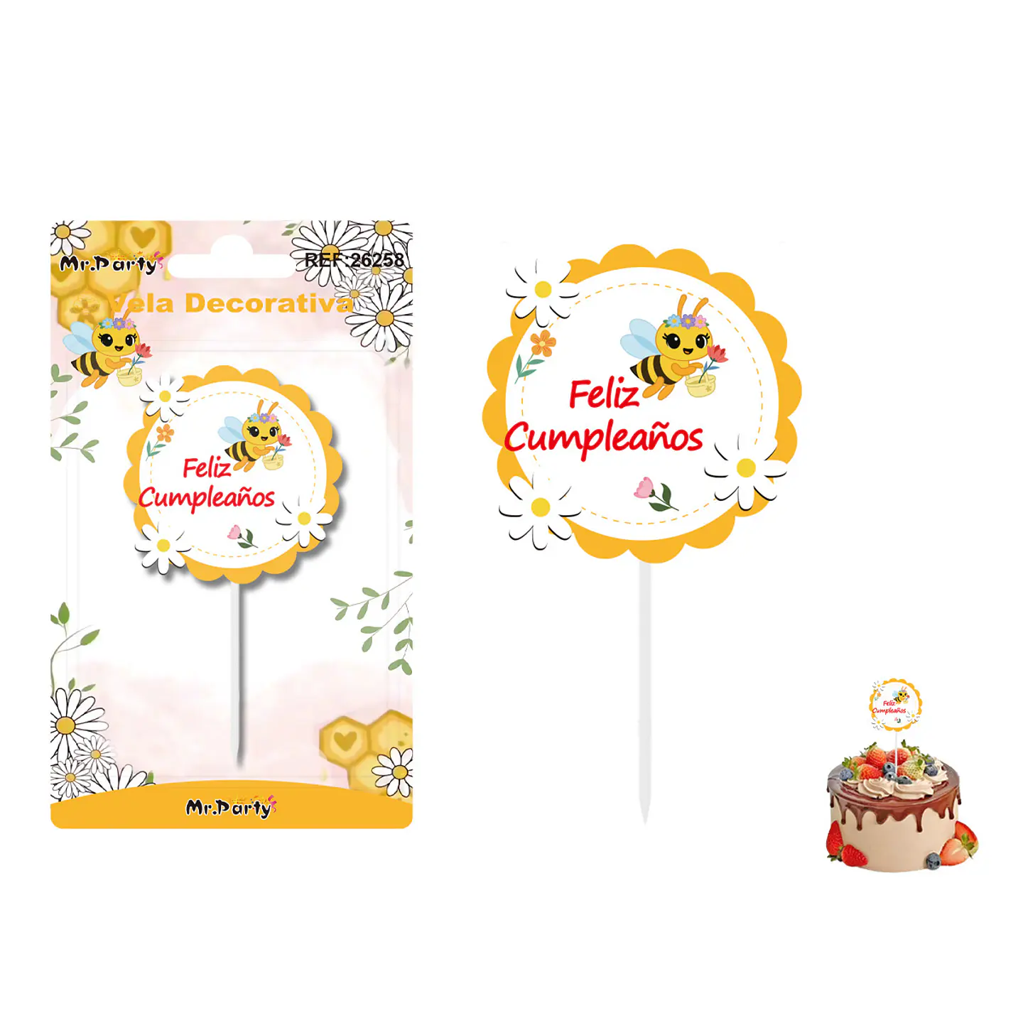 Vela decorativa de abeja 6*6cm 1