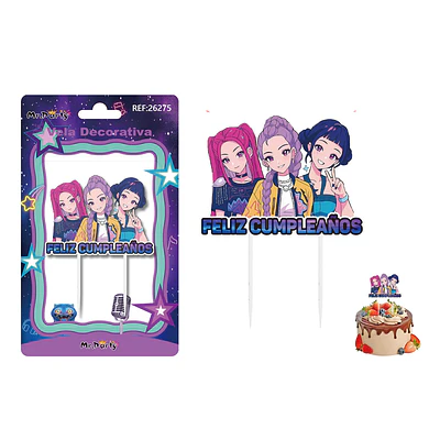 Vela decorativa de KPop Demon Hunters 7*5.2cm