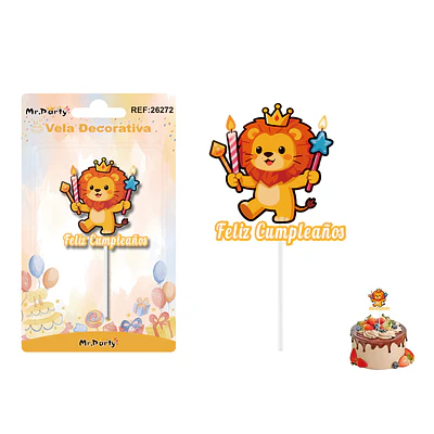 Vela decorativa de león 6.3*6.2cm