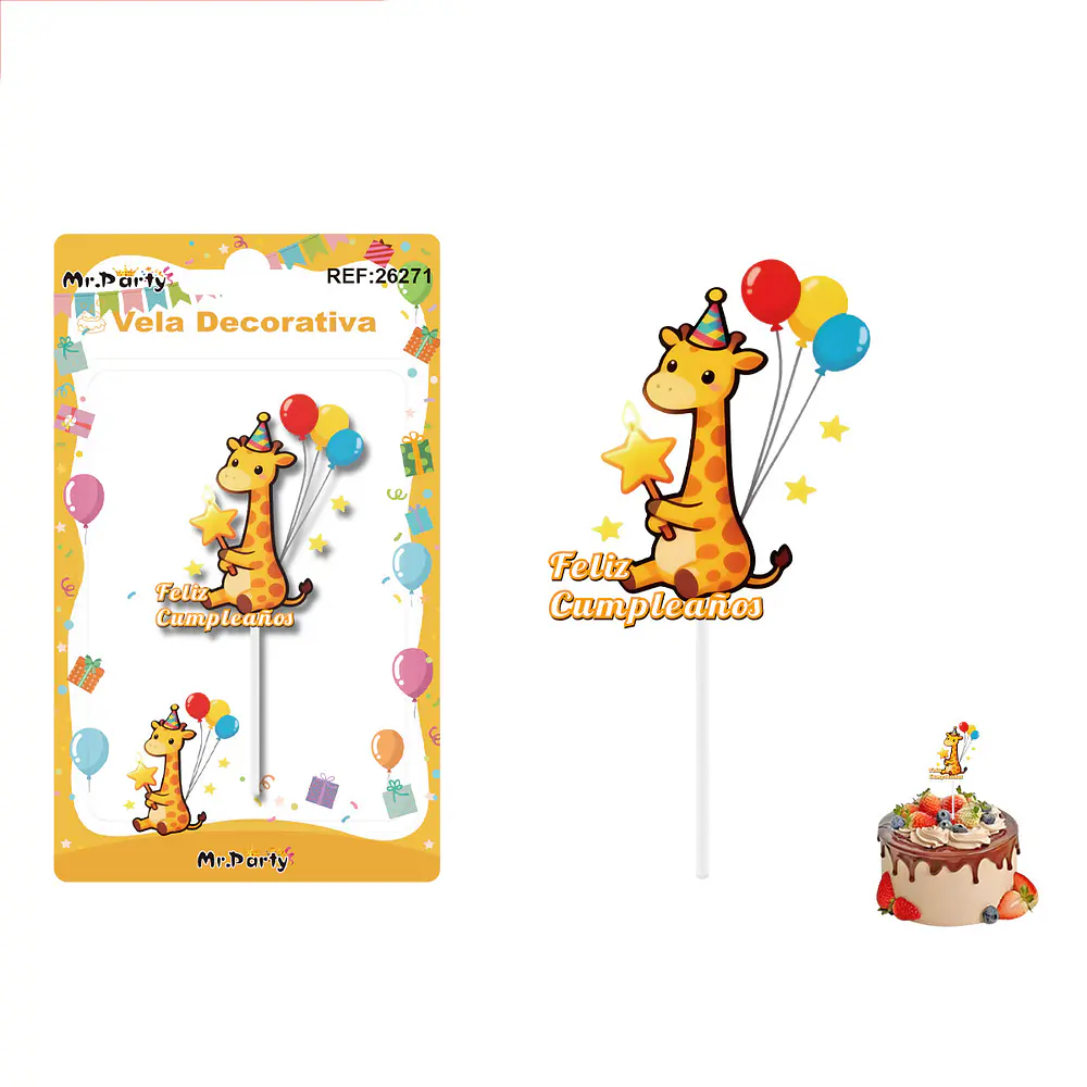 Vela decorativa de ciervo 5.5*6.3cm