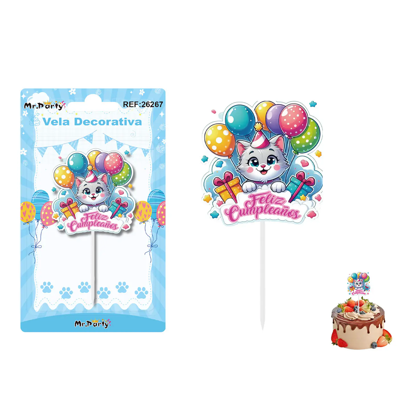 Vela decorativa de gato 6.2*6.3cm 1