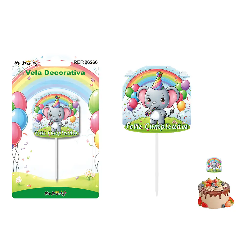 Vela decorativa de elefante 6.1*6.1cm