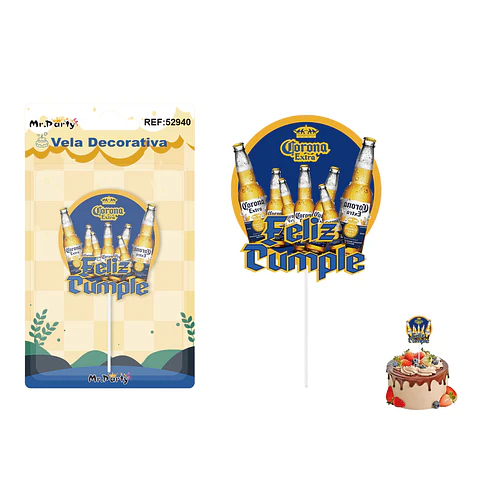 Vela decorativa de botella de cerveza Corona 6*6cm