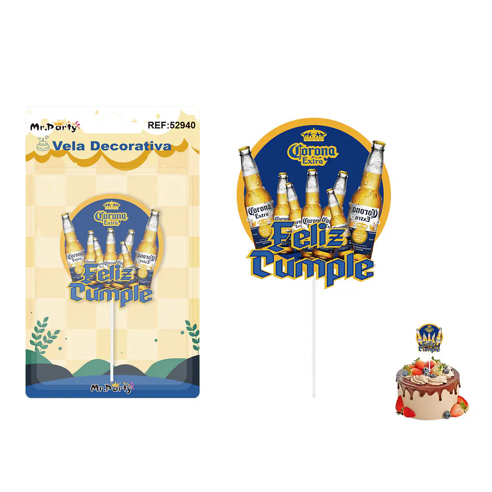 Vela decorativa de botella de cerveza Corona 6*6cm 1