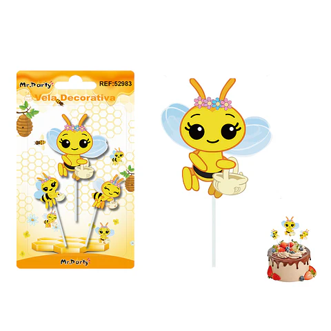 Vela decorativa de abeja 3pcs