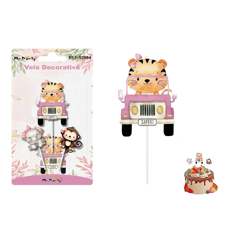 Vela decorativa de animales 3pcs 1