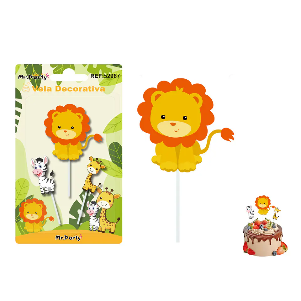 Vela decorativa de animales 3pcs 1