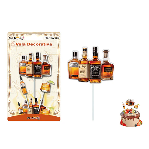 Vela decorativa de Whisky 3pcs