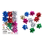 Lazos estrella para regalo colores surtidos 3.8cm 12pcs