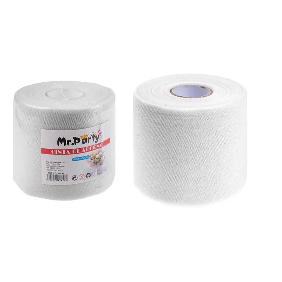 Rollo de tul decorativo blanco 10cm*100m 1