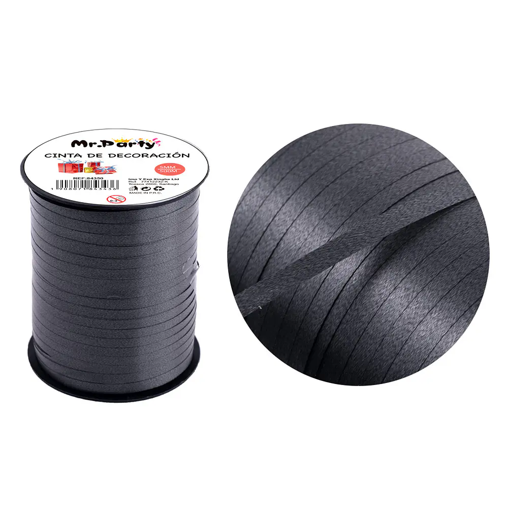 Cinta de regalo 5mm*500m negro