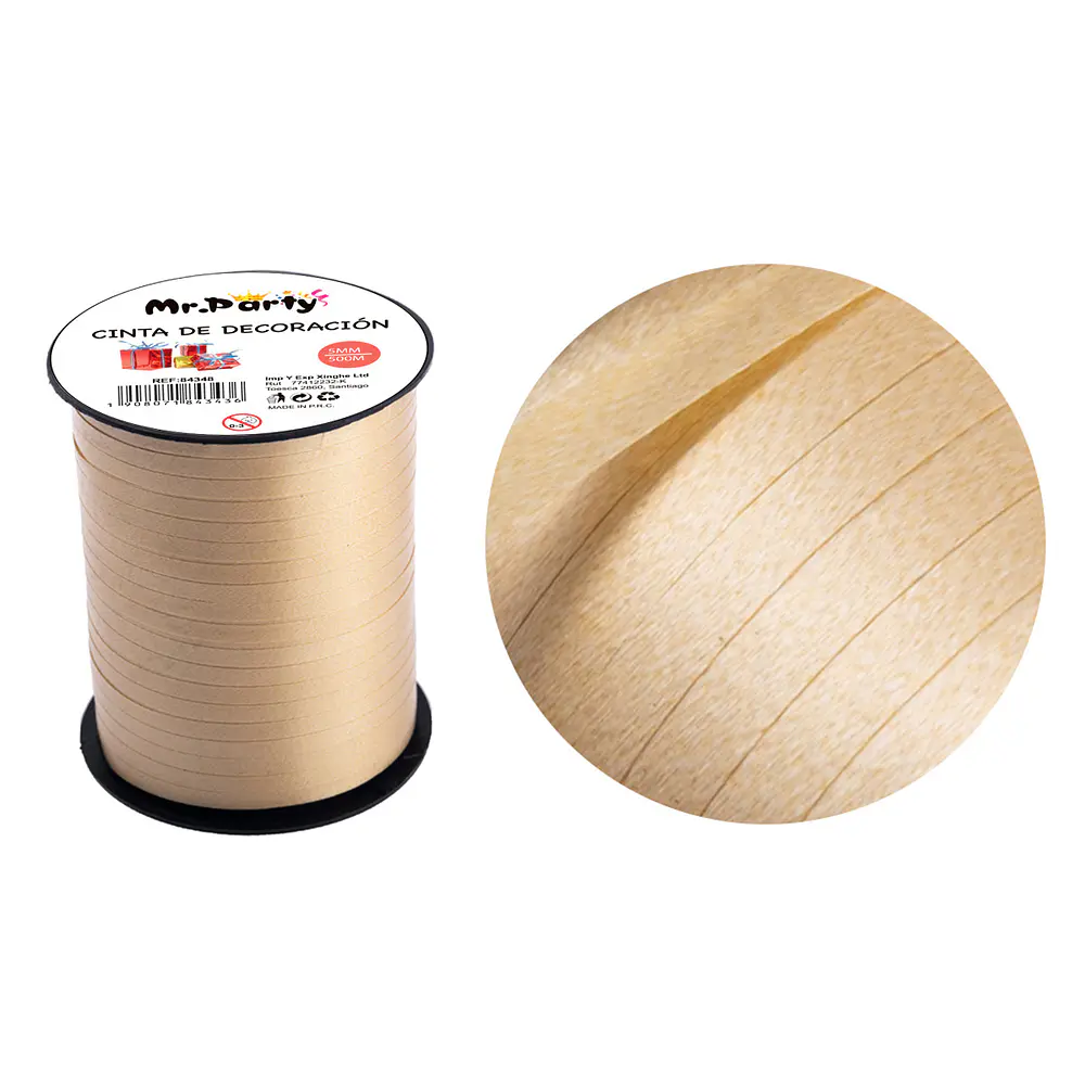 Cinta de regalo 5mm*500m dorado