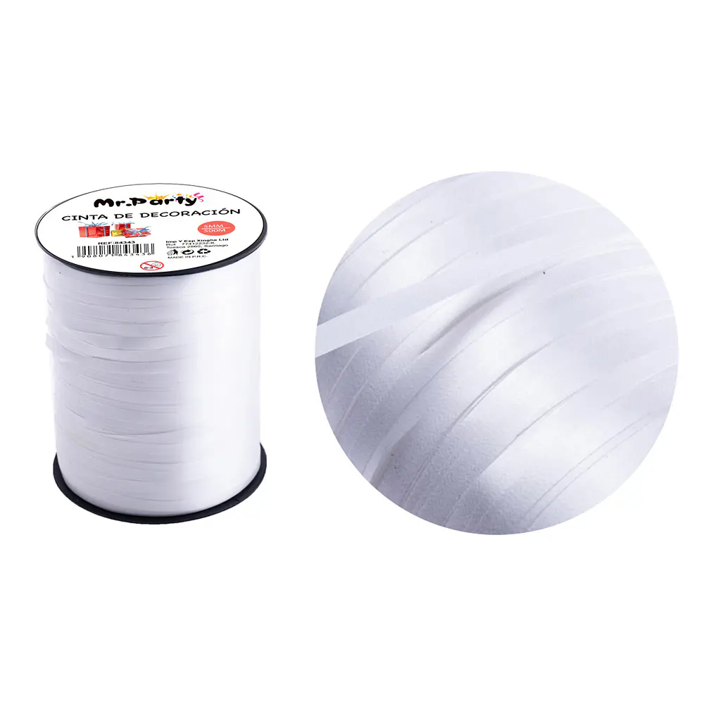 Cinta de regalo 5mm*500m blanca
