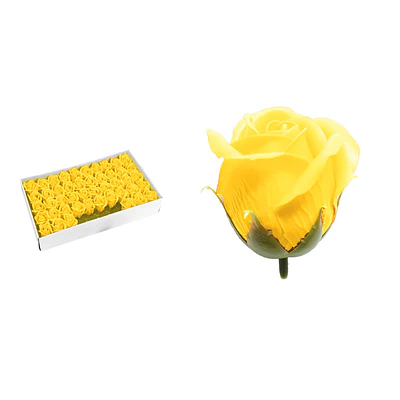 Rosas de jabón aromáticas amarillo 5cm 50 piezas