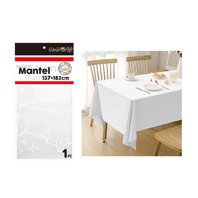 Mantel PE plástico blanco 137*183cm