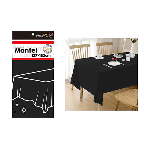 Mantel PE plástico negro 137*183cm