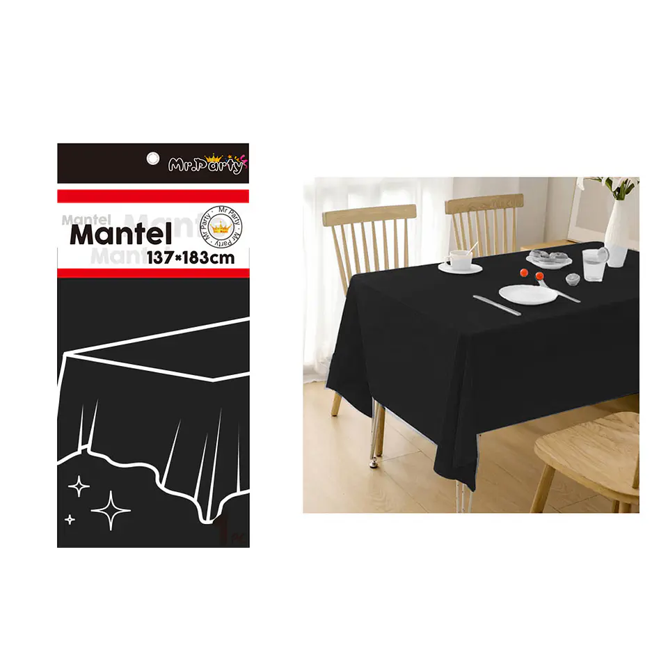 Mantel PE plástico negro 137*183cm 1