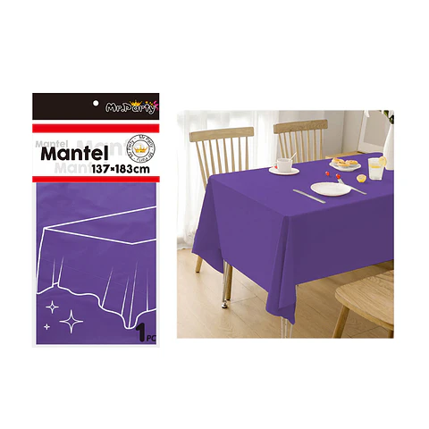 Mantel PE plástico morado 137*183cm