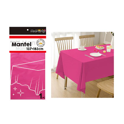 Mantel PE plástico fucsia 137*183cm