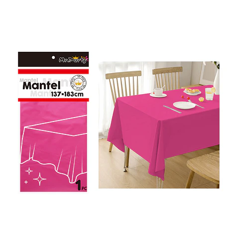 Mantel PE plástico fucsia 137*183cm