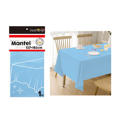 Mantel PE plástico azul claro 137*183cm