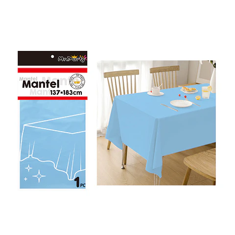Mantel PE plástico azul claro 137*183cm